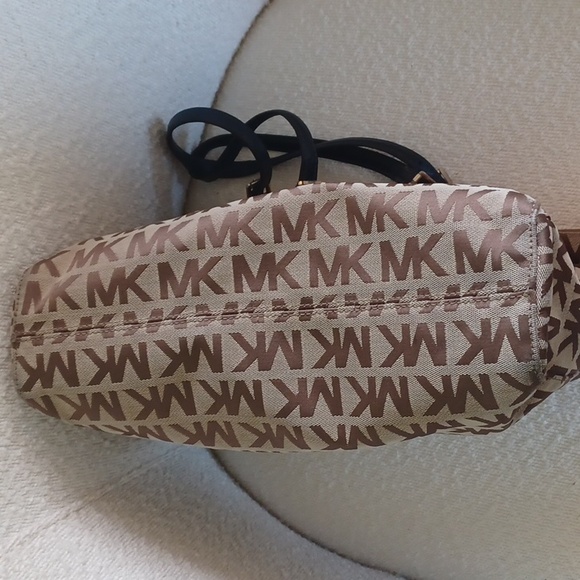 Michael Kors Brown and Black Monogram Tote - Picture 7 of 17